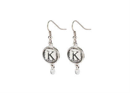 Rhodium Plated | Alphabet Earrings